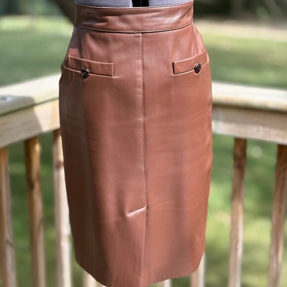 Carlisle size 0 leather skirt - Picture 1 of 5